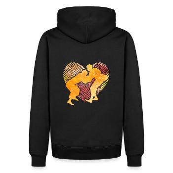 Judo - Sweat à capuche Premium bio Homme - noir - Dos - Nico (187cm)