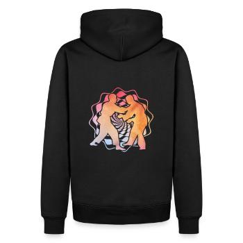 Judo - Sweat à capuche Premium bio Homme - noir - Dos - Nico (187cm)