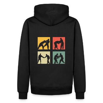 Judo - Sweat à capuche Premium bio Homme - noir - Dos - Nico (187cm)