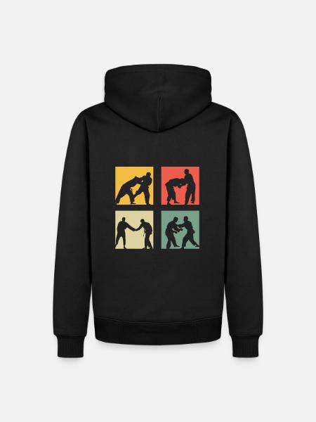 Judo - Männer Premium Bio Hoodie - Schwarz