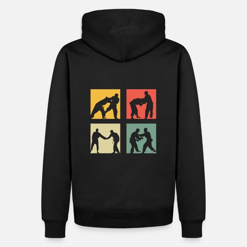 Judo - Sweat à capuche Premium bio Homme - noir