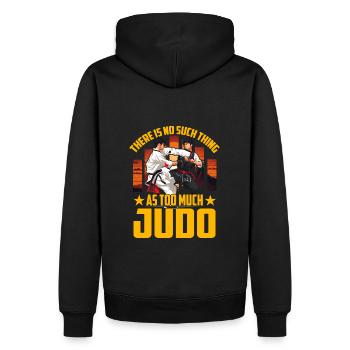 Il n’y a pas trop de judo - Sweat à capuche Premium bio Homme - noir - Dos - Nico (187cm)