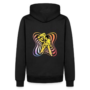 Judo - Sweat à capuche Premium bio Homme - noir - Dos - Nico (187cm)