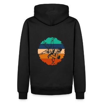 Judo - Sweat à capuche Premium bio Homme - noir - Dos - Nico (187cm)