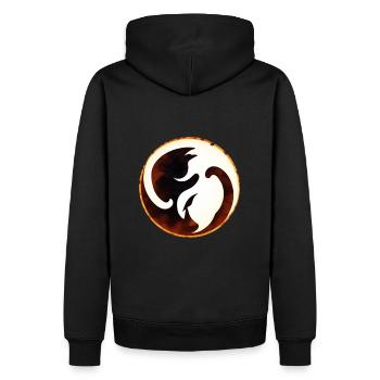 Yin Yang - Sweat à capuche Premium bio Homme - noir - Dos - Nico (187cm)