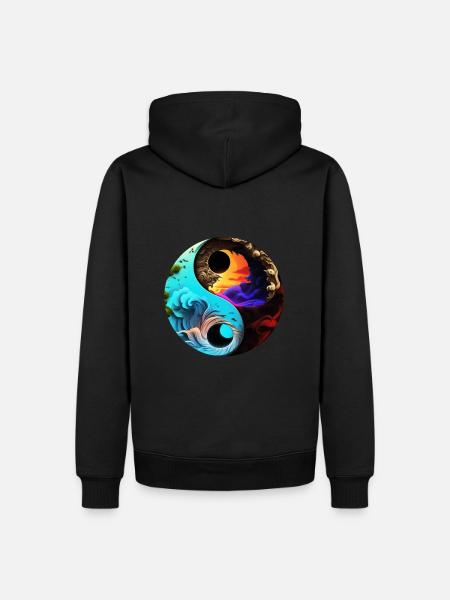 Yin Yang - Men’s Premium Organic Hoodie - black