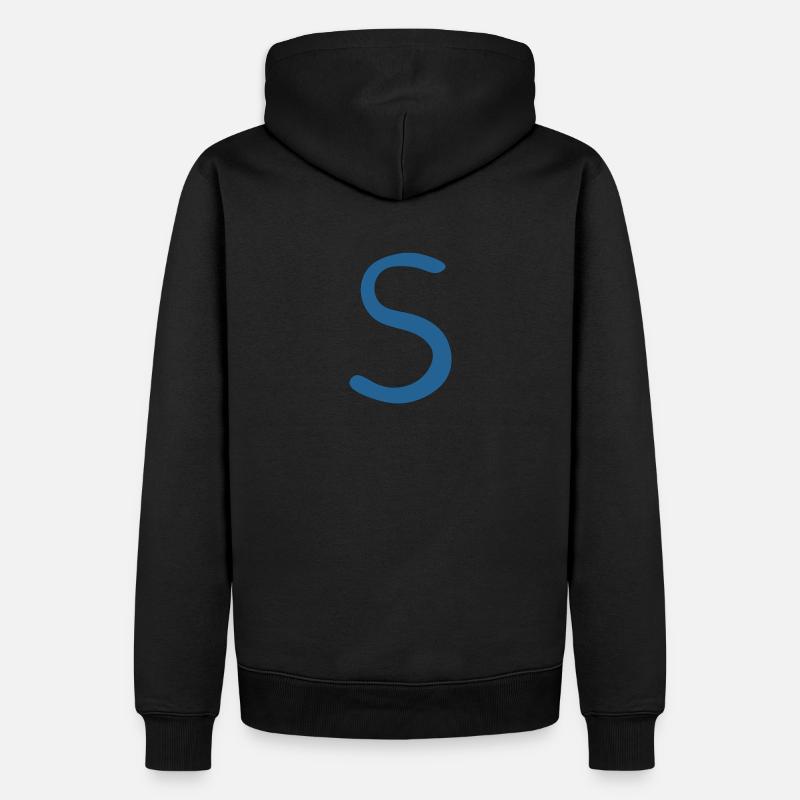 S - Männer Premium Bio Hoodie - Schwarz