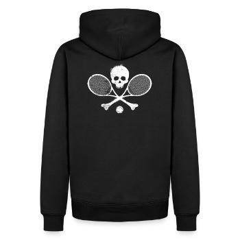 tennis - Sweat à capuche Premium bio Homme - noir - Dos - Nico (187cm)