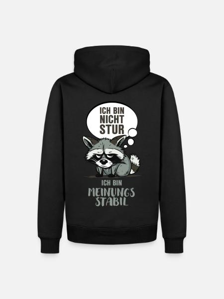 Ich Bin Nicht Stur - hell - Männer Premium Bio Hoodie - Schwarz