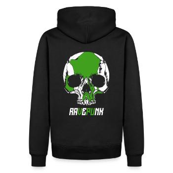 Crâne de RavePunk - Sweat à capuche Premium bio Homme - noir - Dos - Nico (187cm)
