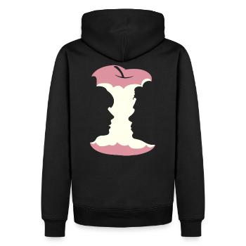 VexierBild (Apfel-Edition) - Männer Premium Bio Hoodie - Schwarz - Hinten - Nico (187cm)