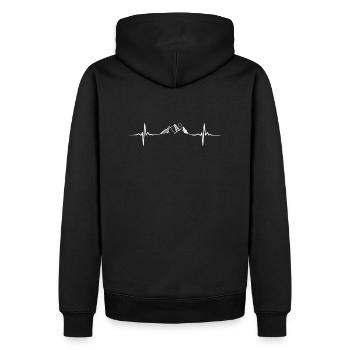 Cardio-pouls randonnée étinc - Sweat à capuche Premium bio Homme - noir - Dos - Nico (187cm)