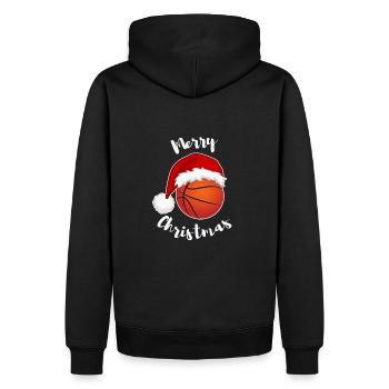 Drôle de design pour les vêtements de Noël fan de basket-ball - Sweat à capuche Premium bio Homme - noir - Dos - Nico (187cm)