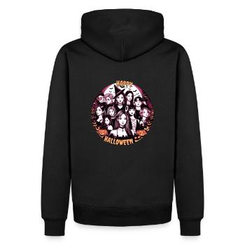 Kpop Halloween-Hemd. Gruseliger und niedlicher asiatischer Stil - Männer Premium Bio Hoodie - Schwarz - Hinten - Nico (187cm)