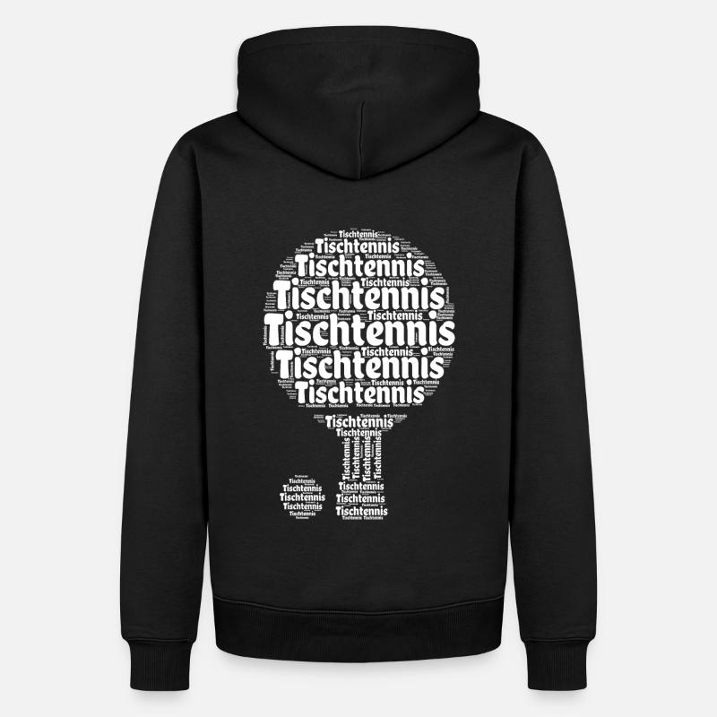 Tischtennisschläger Ping Pong Master Ball - Sweat à capuche Premium bio Homme - noir