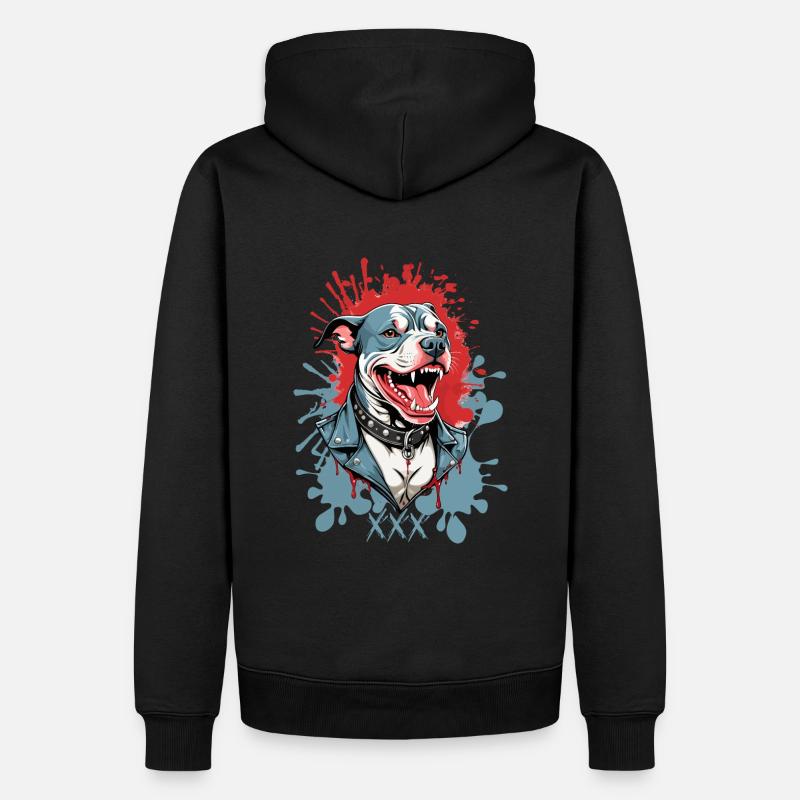 Hunderasse Pitbulls - Männer Premium Bio Hoodie - Schwarz