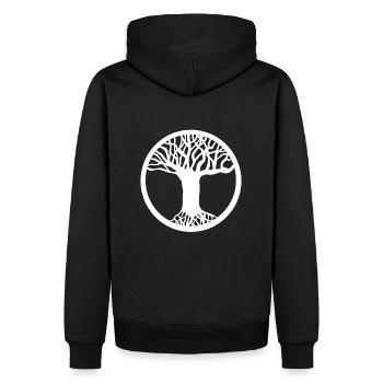 arbre - Sweat à capuche Premium bio Homme - noir - Dos - Nico (187cm)