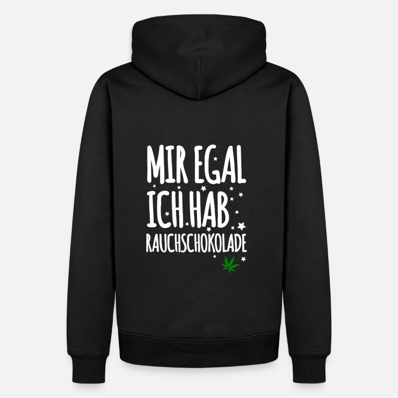 Rauchschokolade - Männer Premium Bio Hoodie - Schwarz
