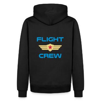 ★ Les couleurs de conception peuvent être modifiées ★ Équipage de conduite (badge) - Sweat à capuche Premium bio Homme - noir - Dos - Nico (187cm)