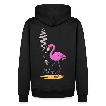 Flamingo Mexiko - Sweat à capuche Premium bio Homme - noir - Dos - Nico (187cm)