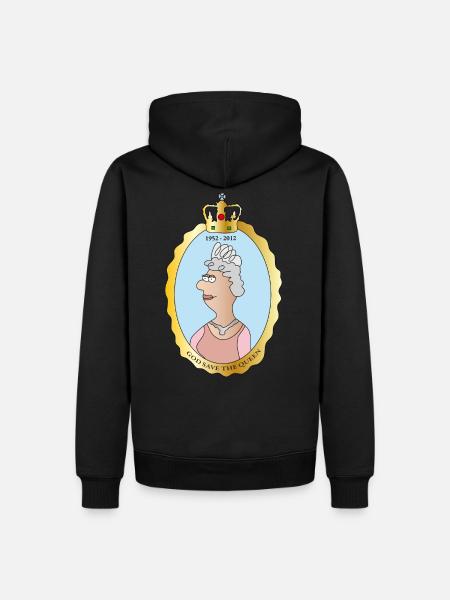 Queen Elizabeth II - Männer Premium Bio Hoodie - Schwarz