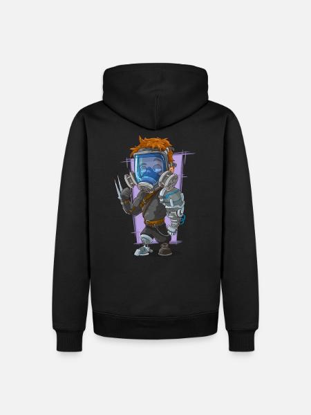 Cyborg Covid - Männer Premium Bio Hoodie - Schwarz