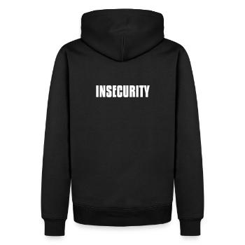 L’INSÉCURITÉ au lieu de la sécurité - Sweat à capuche Premium bio Homme - noir - Dos - Nico (187cm)