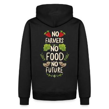 Pas d’agriculteurs, pas de nourriture, pas d’avenir, d’agriculteur, d’agriculteur - Sweat à capuche Premium bio Homme - noir - Dos - Nico (187cm)