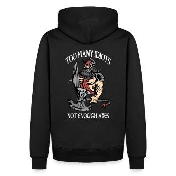 Guerrier Viking Valhalla - Sweat à capuche Premium bio Homme - noir - Dos - Nico (187cm)