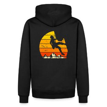 Sport Klettern Klettern Klettern Klettern Felsen - Männer Premium Bio Hoodie - Schwarz - Hinten - Nico (187cm)