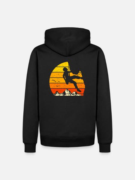 Sport Klettern Klettern Klettern Klettern Felsen - Männer Premium Bio Hoodie - Schwarz