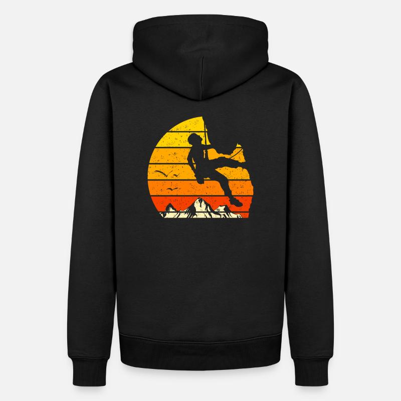 Sport Klettern Klettern Klettern Klettern Felsen - Männer Premium Bio Hoodie - Schwarz