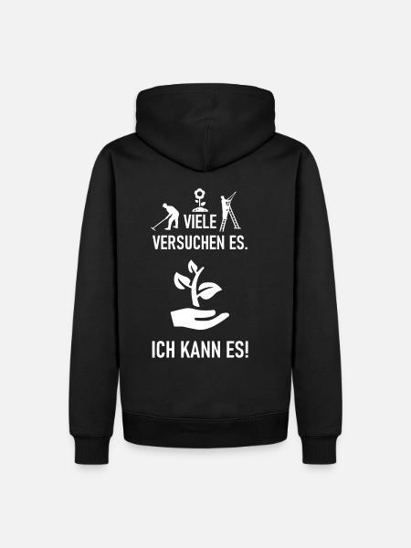 Ich kann es als Garten- und Landschaftsbauer - Männer Premium Bio Hoodie - Schwarz