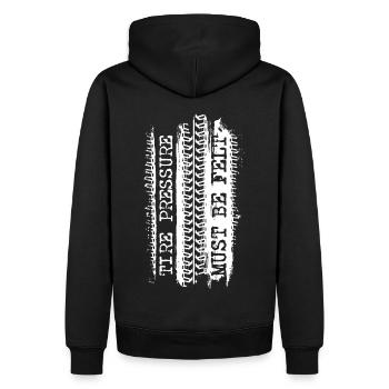 Radprofil Spur Reifendruck Radfahrer witzig lustig - Männer Premium Bio Hoodie - Schwarz - Hinten - Nico (187cm)