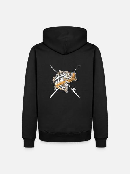 Anglers - Petri Heil Fishing - Men’s Premium Organic Hoodie - black