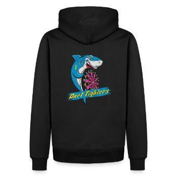 Fléchettes avec requin - Fléchettes Fléchettes Joueurs de fléchettes - Sweat à capuche Premium bio Homme - noir - Dos - Nico (187cm)