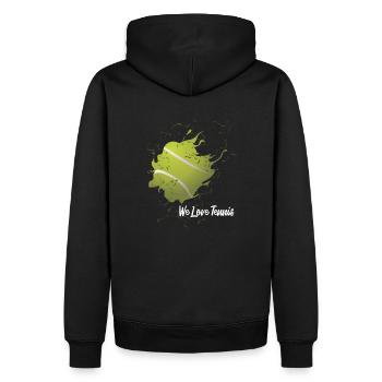 Tennis Club Sport Verein Tennisball - Männer Premium Bio Hoodie - Schwarz - Hinten - Nico (187cm)