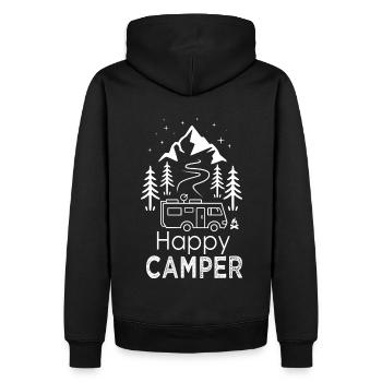 happy Camper Van camping car cadeau cool campeur - Sweat à capuche Premium bio Homme - noir - Dos - Nico (187cm)