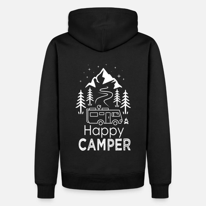 Happy Camper Van Campervan cooles Camper-Geschenk - Männer Premium Bio Hoodie - Schwarz