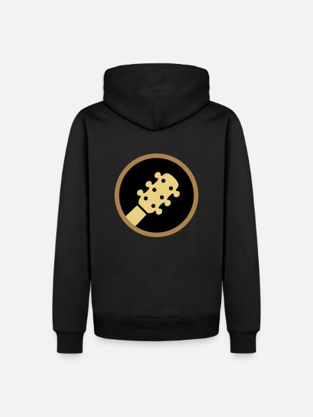 ★ design colors changeable ★ head of a guitar circle - Men’s Premium Organic Hoodie - black