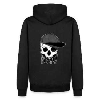 Goutte à goutte du crâne. - Sweat à capuche Premium bio Homme - noir - Dos - Nico (187cm)