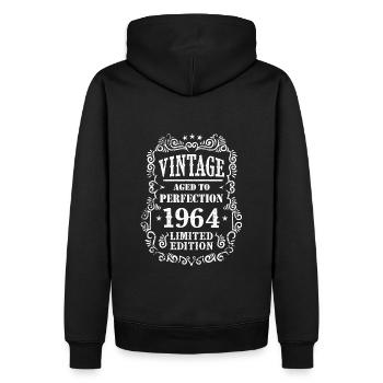 Born in 1964 birthday 60 years - Men’s Premium Organic Hoodie - black - Back - Nico (187cm)