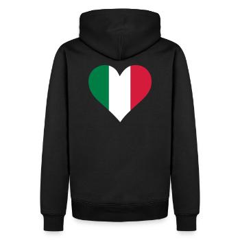 Un coeur pour l Italie - Sweat à capuche Premium bio Homme - noir - Dos - Nico (187cm)