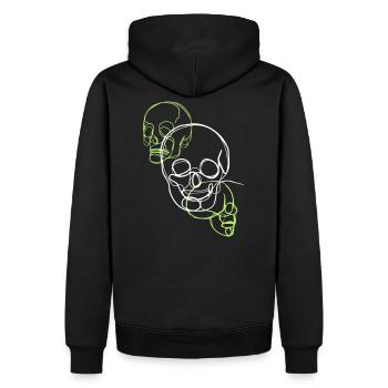 Skulls - Men’s Premium Organic Hoodie - black - Back - Nico (187cm)