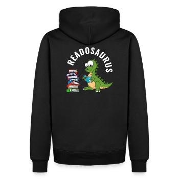 Rat de lecture Jeunes enfants Dinosaures Lire le livre - Sweat à capuche Premium bio Homme - noir - Dos - Nico (187cm)