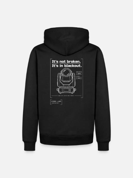 Signal Labs - It's not broken - it's in Blackout - Männer Premium Bio Hoodie - Schwarz