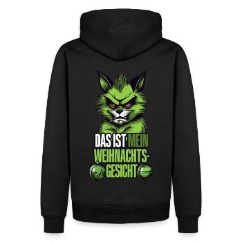 Das Ist Mein Weihnachtsgesicht - Männer Premium Bio Hoodie - Schwarz - Hinten - Nico (187cm)
