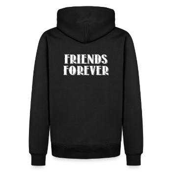 Friends forever Meilleur ami Meilleure amie - Sweat à capuche Premium bio Homme - noir - Dos - Nico (187cm)