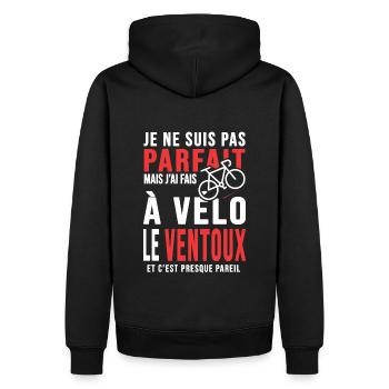 j ai fais le ventoux à vélo cadeau velo cycliste - Sweat à capuche Premium bio Homme - noir - Dos - Nico (187cm)