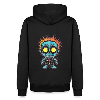 Votre révolution de la mode avec Voodoo Poppet - Sweat à capuche Premium bio Homme - noir - Dos - Nico (187cm)
